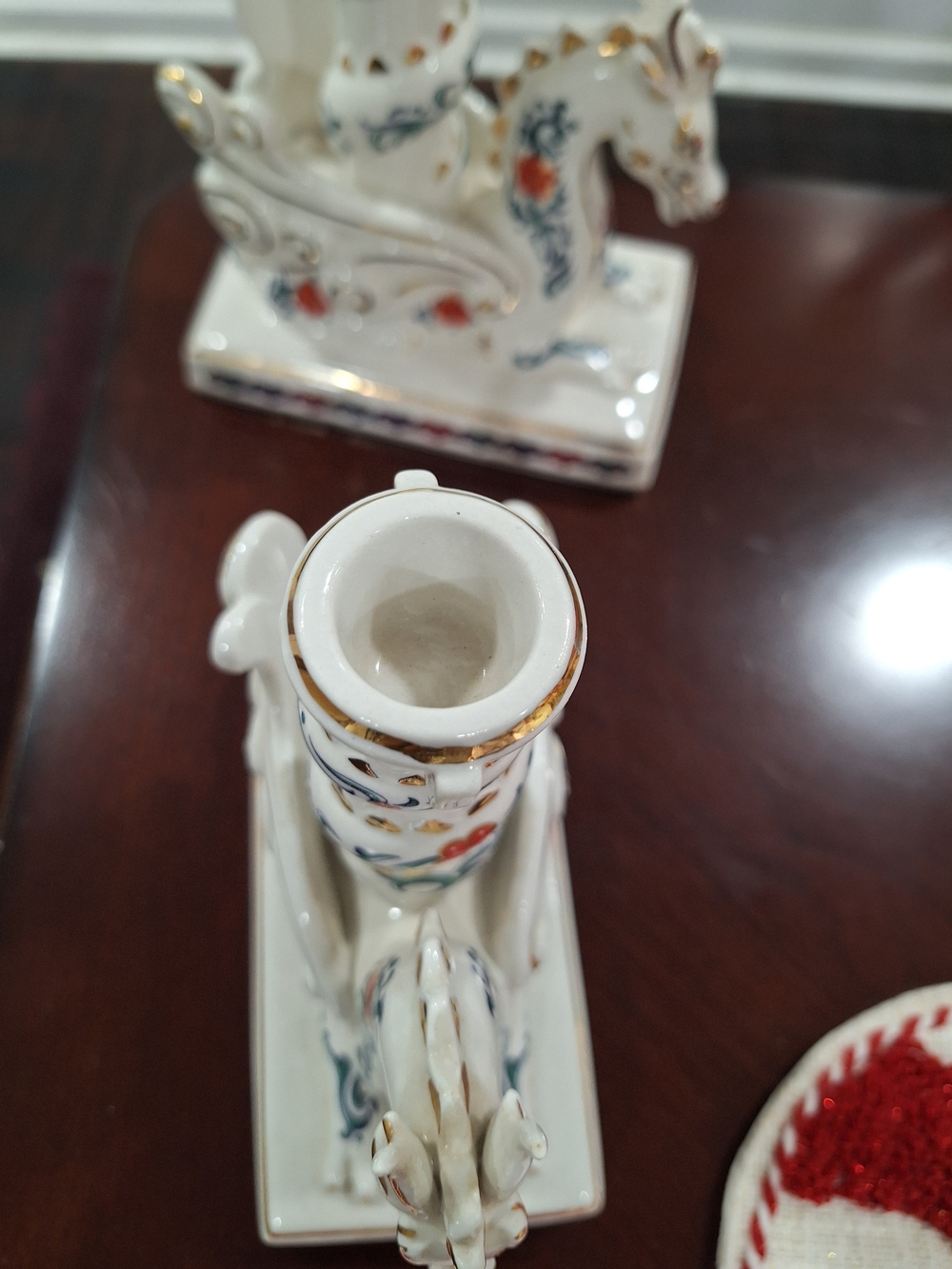 Imperial Dragons Of Heaven And Earth Porcelain Pair Of Candle Holders. - Picture 6 of 12